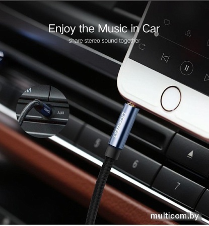 Кабель Ugreen AV112 10684 3.5 jack - 3.5 jack (0.5 м, синий)