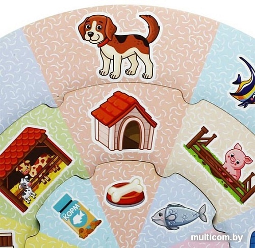 Мозаика/пазл WoodLand Toys Кругозор Домашние животные 156101