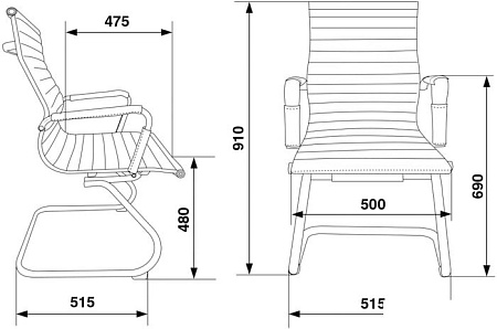 Кресло Бюрократ CH-883-LOW-V (черный)