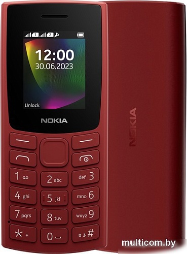 Кнопочный телефон Nokia 106 (2023) Dual SIM TA-1564 (красный)