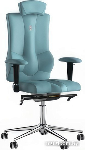 Кресло Kulik System Elegance (экокожа, синий с подголовником)