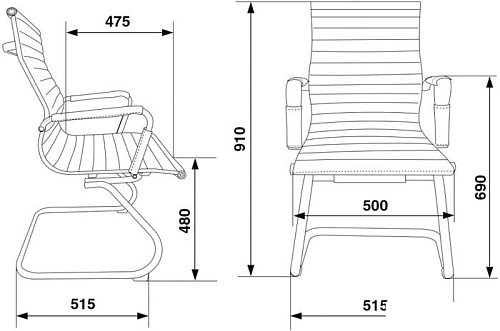 Кресло Бюрократ CH-883-LOW-V (черный)