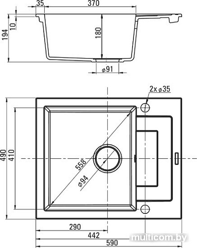 Кухонная мойка Deante Rapido ZQK S11A (серый металлик)