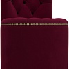 Пуфик Лига диванов Саваж (микровельвет, бордовый/черный)