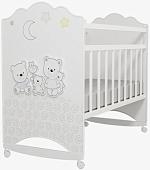 Классическая детская кроватка VDK Unica Happy Family Fornello колесо-качалка (ламинированное дсп, Bianco)