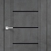 Межкомнатная дверь Velldoris Next 1 90x200 (муар темно-серый, лакобель черный)