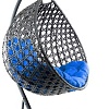 Подвесное кресло M-Group Капля Люкс 11030310 (серый ротанг/синяя подушка)