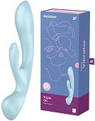 Вибратор Satisfyer Triple Oh (голубой)
