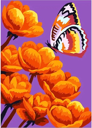 Картина по номерам Wizardi Огненные цветы MINI120