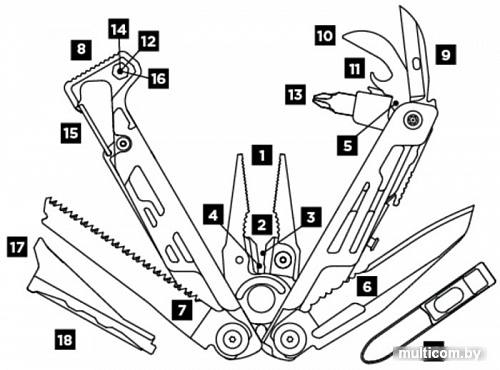 Мультитул Leatherman Signal Coyote (коричневый)