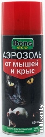 Аэрозоль против вредителей Borg Eco аэрозоль от мышей и крыс 500 мл