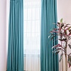 Комплект штор Decoretto Нубук НЯБ-K28 2.75x2.5 м (бирюзовый, 2 шт)