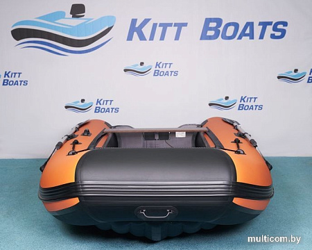 Моторно-гребная лодка KittBoats 390 НДНД (черный/оранжевый)