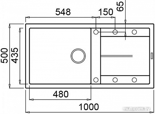 Кухонная мойка Elleci Unico 480 Bianco G68