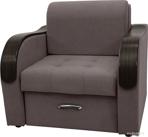 Кресло Сириус Лидер-1 ППУ 105x110 (Eva 06 велюр темно-серый)