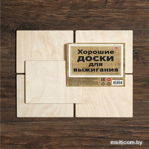 Набор для выжигания Раскрась и подари Хорошие доски Пустые DR-1059