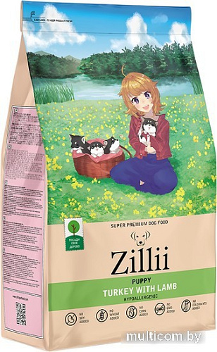 Сухой корм для собак Zillii Puppy индейка с ягненком 800 г