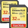 Карта памяти SanDisk Extreme Plus SDHC SDSDXWF-032G-GNCI2 2x32GB