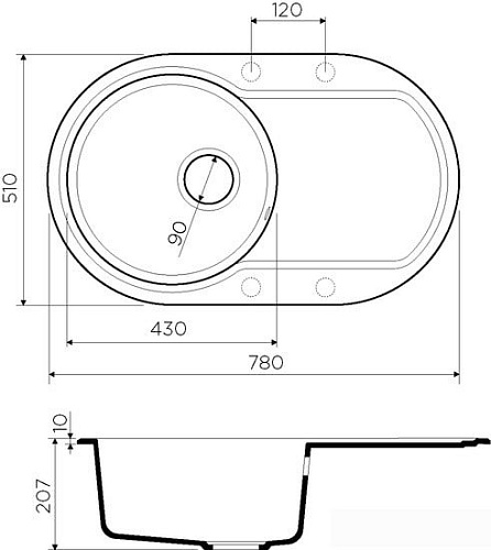 Кухонная мойка Omoikiri Manmaru 78 DC