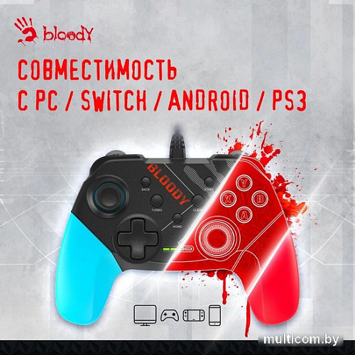 Геймпад A4Tech Bloody GP30 (черный/голубой)
