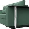 Диван Лига диванов Атланта со столом справа 126160 (рогожка амур зеленый)