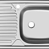 Кухонная мойка Ukinox Классика CLM760.435 5K 1R (с сифоном)