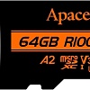 Apacer microSDXC AP64GMCSX10U8-R 64GB (с адаптером)
