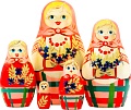 Развивающая игра Брестская Матрешка С колосками и васильками (набор 5 шт)