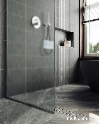 Душевая стенка MaybahGlass 195x109 MGD-680-5у (сатин стекло/хром матовый)