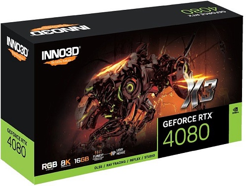Видеокарта Inno3D GeForce RTX 4080 16GB X3 N40803-166X-187049N