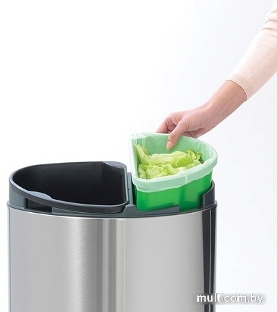 Brabantia Touch Bin Recycle 10+23 л (стальной матовый)