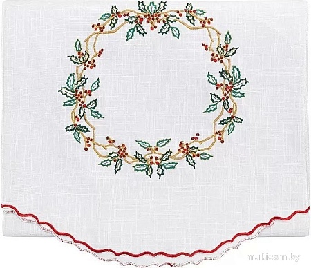 Дорожка на стол Tkano Essential Festive wreath TK24-TR0007 (белый)