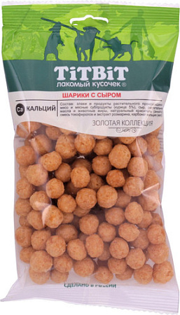 Лакомство для собак TiTBiT Золотая коллекция. Шарики с сыром 95 г