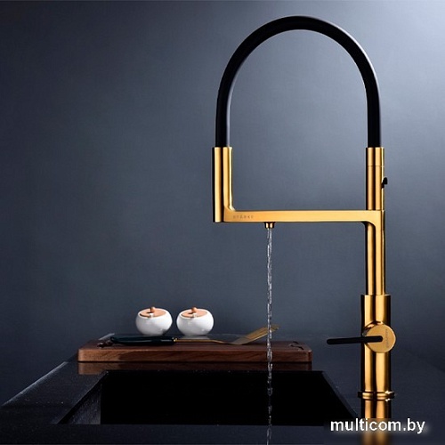 Смеситель Paulmark Tornado TO213402-BG (брашированное золото)