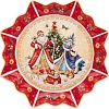 Блюдо Lefard Дед Мороз и Снегурочка 85-1738 (красный)