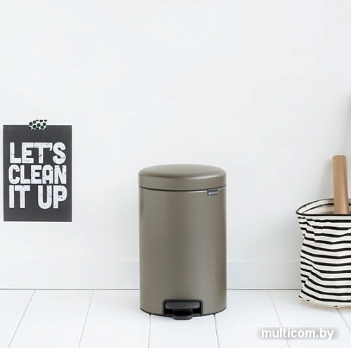 Brabantia Pedal Bin NewIcon 12 л (платиновый)