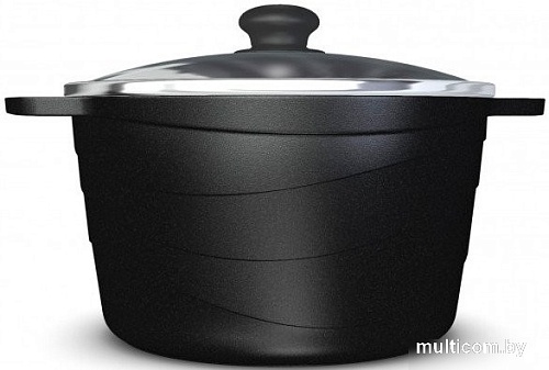 Кастрюля НМП Каменная Черный гранит 186630