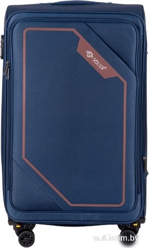 Чемодан-спиннер Solier STL2240 (M, синий/коричневый)
