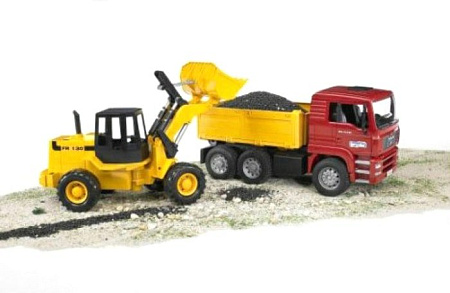 Bruder MAN Construction truck with articulated road loader 02752