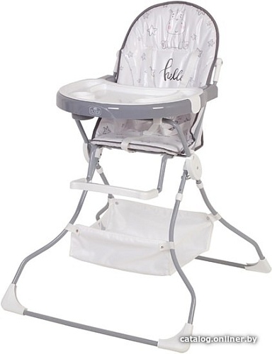 Стульчик для кормления Polini Kids 252 (бегемотик, серый)