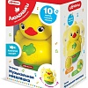 Развивающая игрушка Азбукварик Люленьки. Неваляшка уточка 2649 (желтый/зеленый)