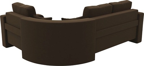 Угловой диван Mebelico Кембридж угловой 108822 (правый, микровельвет, коричневый)