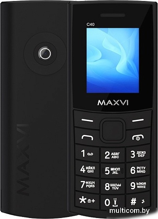 Кнопочный телефон Maxvi C40 (черный)