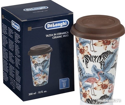 Термокружка DeLonghi Animals DLSC067 300мл (бежевый/коричневый)