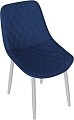 Стул Трия Oscar (белый муар/велюр L005 синий)