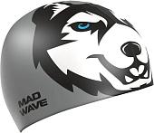Шапочка для плавания Mad Wave Husky (серый)