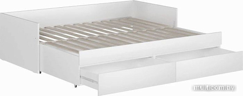 Кровать с выдвижным спальным местом Mio Tesoro Кастор раздвижная 90x200 2.03.08.120.1 (белый)