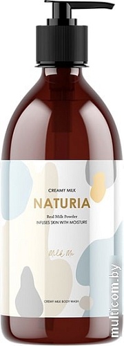 Косметика по уходу за телом Evas Гель для душа Naturia Creamy Milk Body Wash Milk Me 750 мл