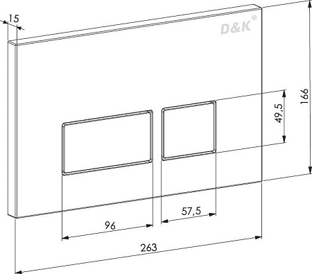 Панель смыва D&K Berlin DB1439002 (матовый хром)