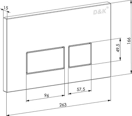 Панель смыва D&K Berlin DB1439002 (матовый хром)